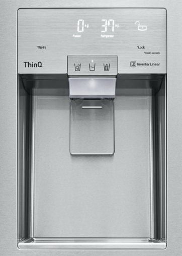 LG SRFVC2406S: 24 cu. ft. InstaView™ Refrigerator with Craft Ice